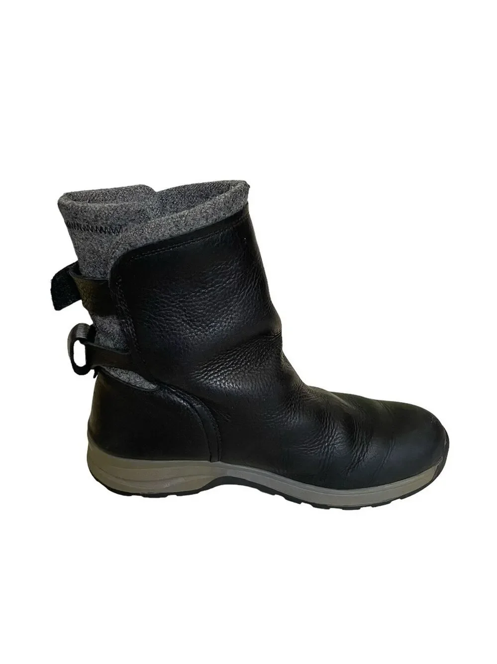 WOOLRICH Black Leather Winter Ankle Boots 10